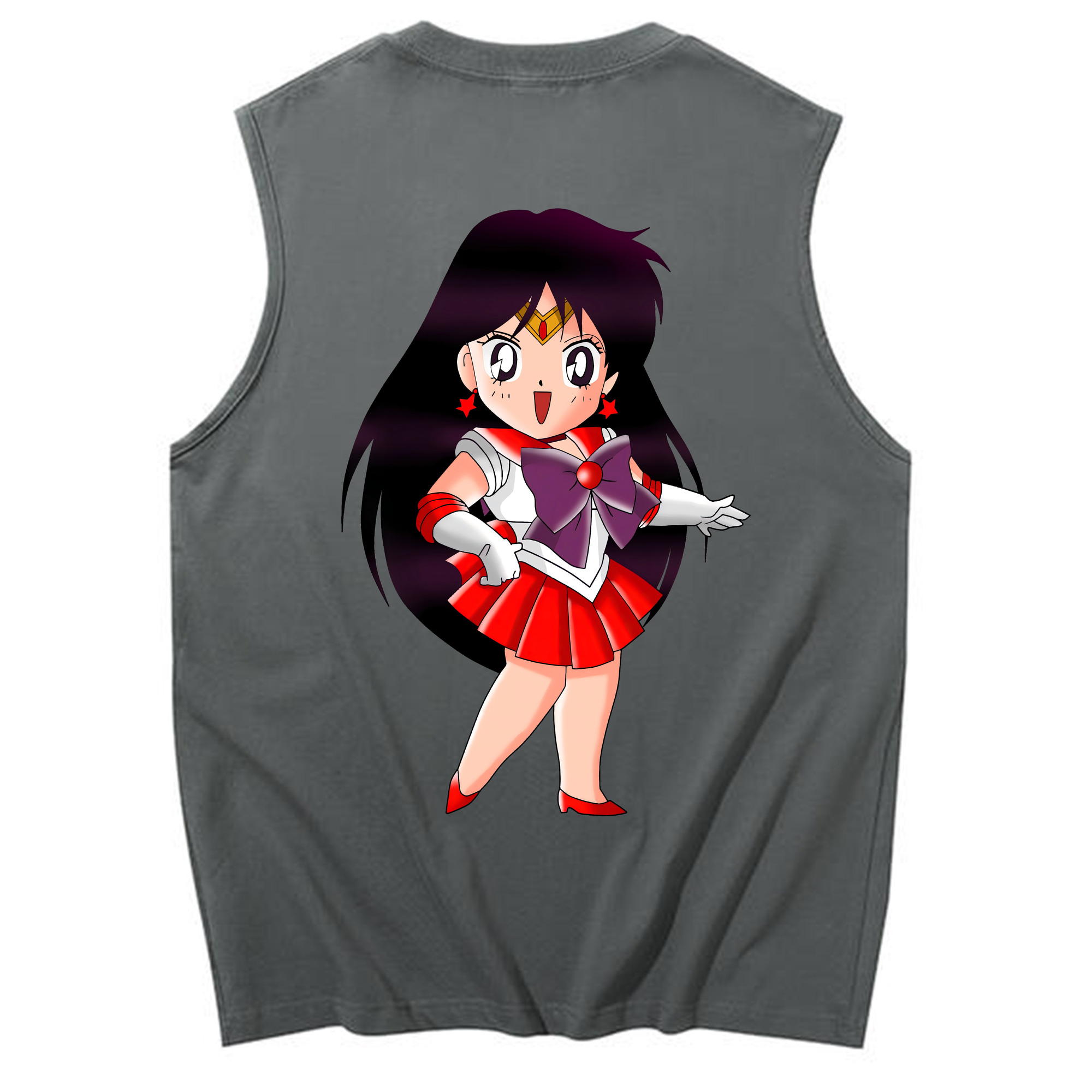 （画像用） 美少女戦士セーラームーン 火野レイ ひの レイ Sailor Moon Hino Rei （セーラーマーズ,Sailor Mars） コットン100％タンクトップ（背面プリント）